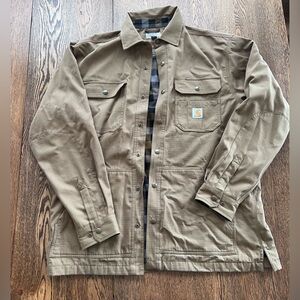 Khaki Carhartt Mens Large Jacket Lightweight